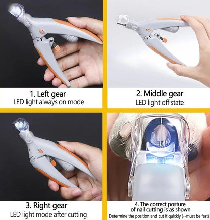 Professional Pet Nail Clipper Scissors with LED Light Cat Dog Nail Clippers Tool Scissors Nail Toeclaw Cutter Scissors Pet Suppl