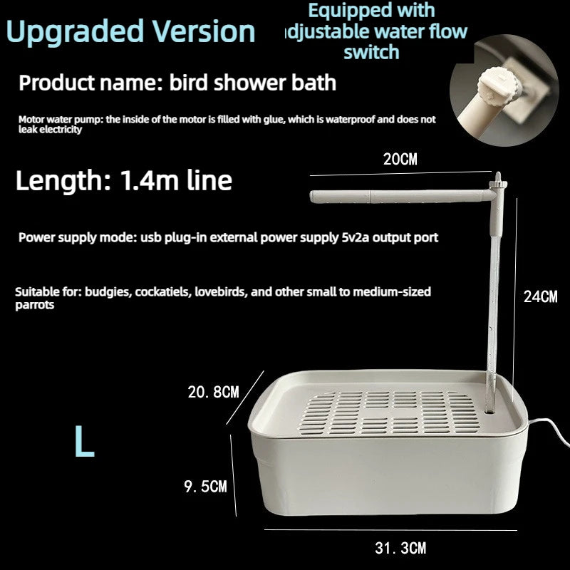 Automatic Bird Bath for Parrots