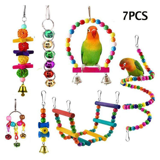 16-Piece Bird Toy Set for Parrots & Parakeets