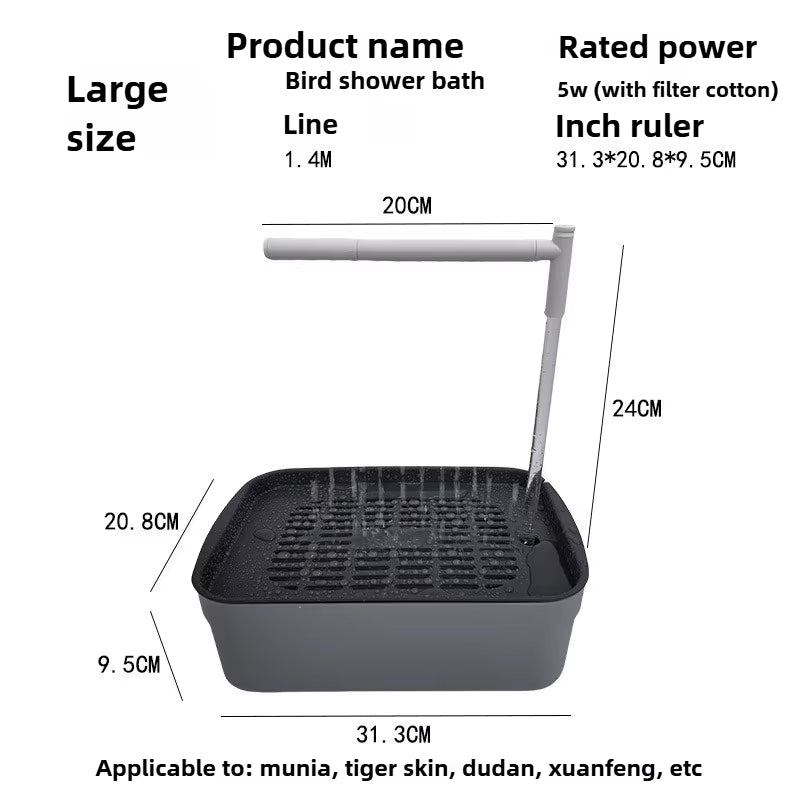 Automatic Bird Bath for Parrots